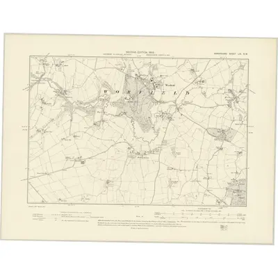 1901 Map of Shropshire LIX.NW, 1903 Print