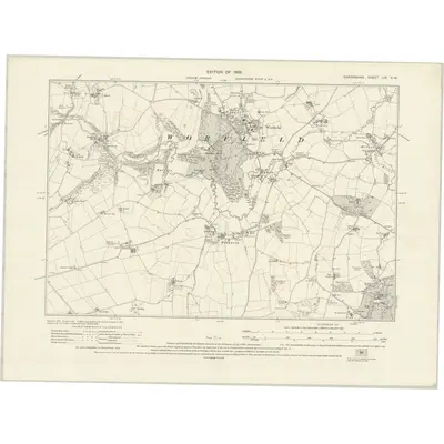 1925 Map of Shropshire LIX.NW, 1928 Print