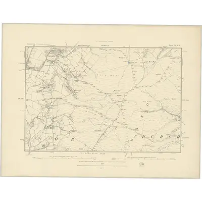 1882 Map of Shropshire LV.NE, 1883 Print