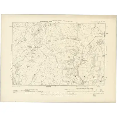 1901 Map of Shropshire LV.NW, 1903 Print