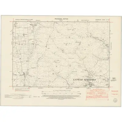 1949 Map of Shropshire LV.SE, 1953 Print
