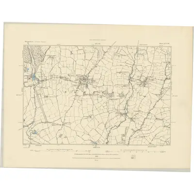 1882 Map of Shropshire LV.SW, 1883 Print