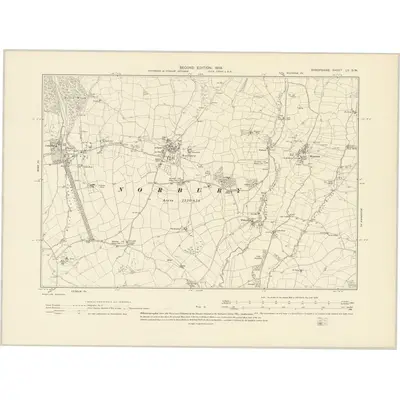 1901 Map of Shropshire LV.SW, 1903 Print