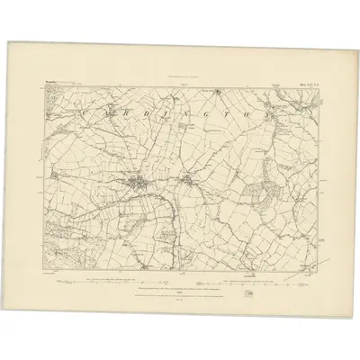 1882 Map of Shropshire LVI.NE, 1883 Print