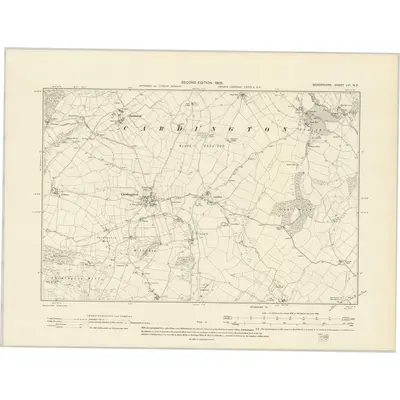 1901 Map of Shropshire LVI.NE, 1903 Print
