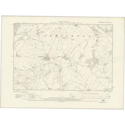 1925 Map of Shropshire LVI.NE, 1928 Print