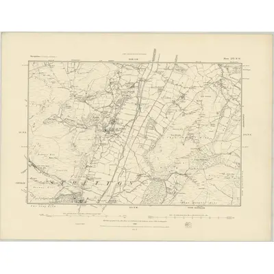 1882 Map of Shropshire LVI.NW, 1883 Print