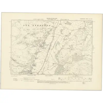 1901 Map of Shropshire LVI.NW, 1903 Print