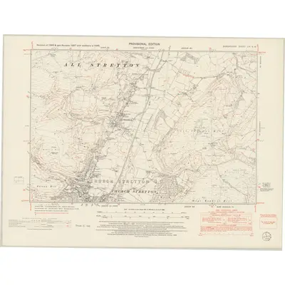 1949 Map of Shropshire LVI.NW, 1953 Print
