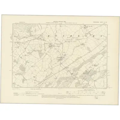 1901 Map of Shropshire LVI.SE, 1903 Print