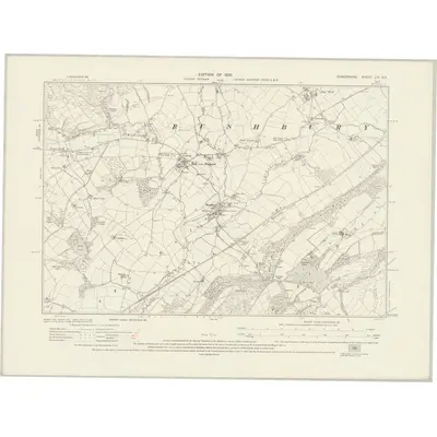1925 Map of Shropshire LVI.SE, 1928 Print
