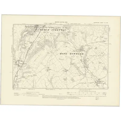 1901 Map of Shropshire LVI.SW, 1903 Print