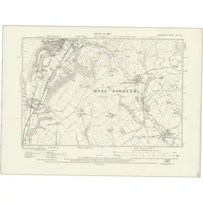 1925 Map of Shropshire LVI.SW, 1928 Print