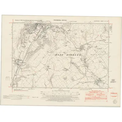 1949 Map of Shropshire LVI.SW, 1953 Print