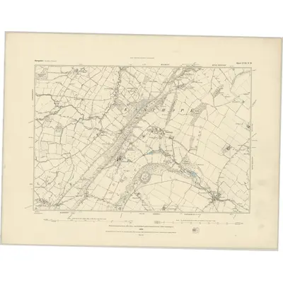 1882 Map of Shropshire LVII.NW, 1883 Print