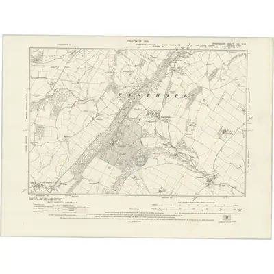 1925 Map of Shropshire LVII.NW, 1928 Print