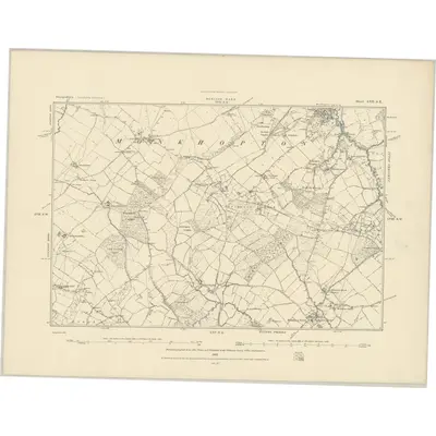 1882 Map of Shropshire LVII.SE, 1883 Print