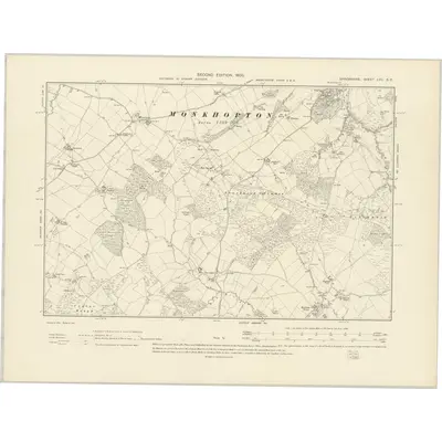1901 Map of Shropshire LVII.SE, 1903 Print
