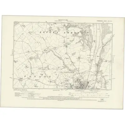 1924 Map of Shropshire LVIII.NE, 1929 Print