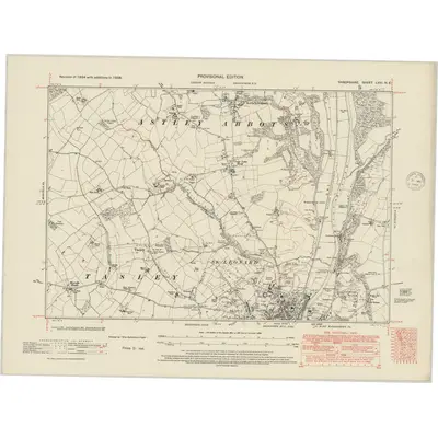 1938 Map of Shropshire LVIII.NE, 1948 Print