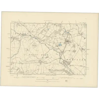 1882 Map of Shropshire LVIII.NW, 1883 Print