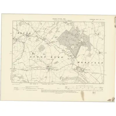 1901 Map of Shropshire LVIII.NW, 1903 Print