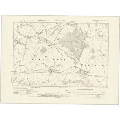 1924 Map of Shropshire LVIII.NW, 1928 Print