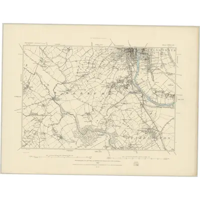 1882 Map of Shropshire LVIII.SE, 1883 Print