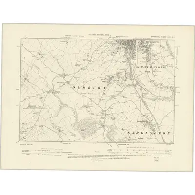 1901 Map of Shropshire LVIII.SE, 1903 Print
