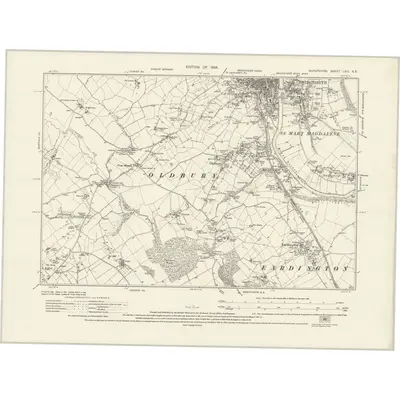 1924 Map of Shropshire LVIII.SE, 1929 Print