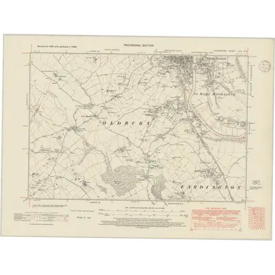 1938 Map of Shropshire LVIII.SE, 1948 Print