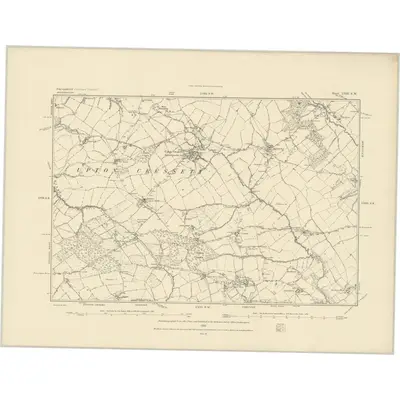 1882 Map of Shropshire LVIII.SW, 1883 Print