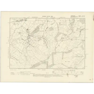 1901 Map of Shropshire LXI.NE, 1903 Print