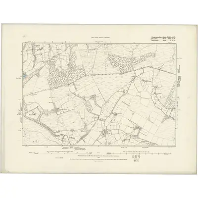 1884 Map of Shropshire LXI.SW, 1889 Print