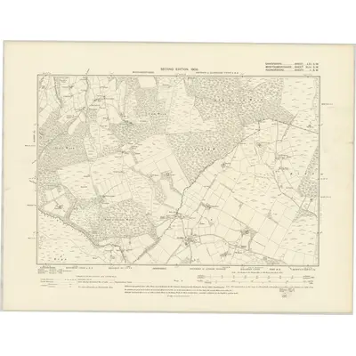 1901 Map of Shropshire LXI.SW, 1903 Print