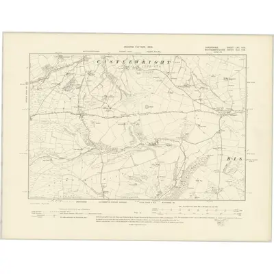 1901 Map of Shropshire LXII.NW, 1903 Print