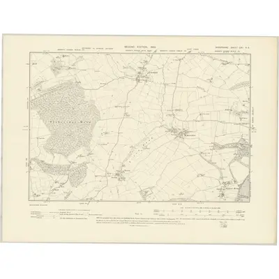 1901 Map of Shropshire LXII.SE, 1903 Print