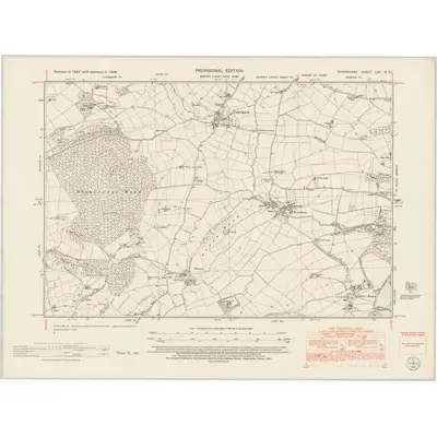 1949 Map of Shropshire LXII.SE, 1953 Print
