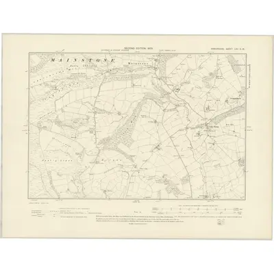 1901 Map of Shropshire LXII.SW, 1903 Print