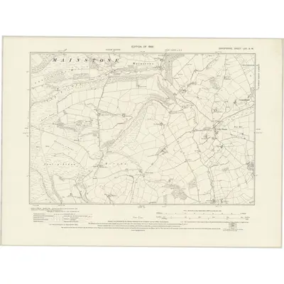 1924 Map of Shropshire LXII.SW, 1928 Print