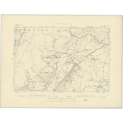 1882 Map of Shropshire LXIII.NE, 1883 Print