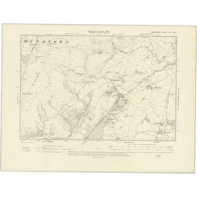 1901 Map of Shropshire LXIII.NE, 1903 Print