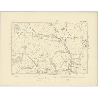 1882 Map of Shropshire LXIII.NW, 1883 Print