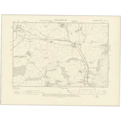 1901 Map of Shropshire LXIII.NW, 1903 Print