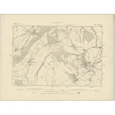 1882 Map of Shropshire LXIV.NE, 1884 Print