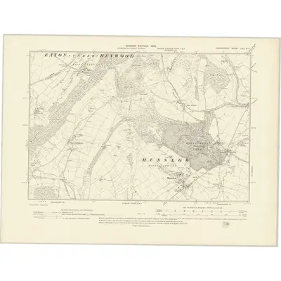 1901 Map of Shropshire LXIV.NE, 1903 Print