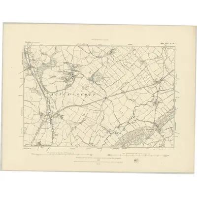 1882 Map of Shropshire LXIV.NW, 1883 Print