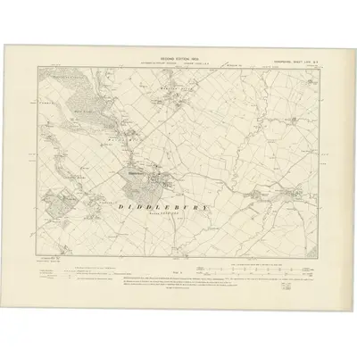 1901 Map of Shropshire LXIV.SE, 1903 Print