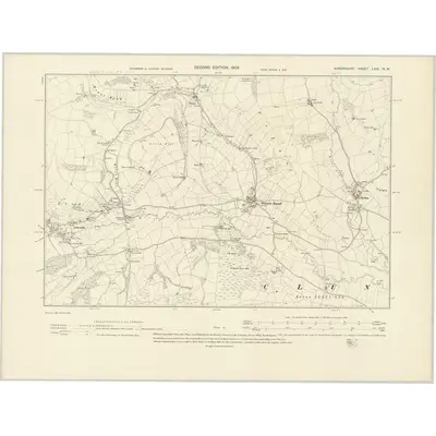 1901 Map of Shropshire LXIX.NW, 1903 Print