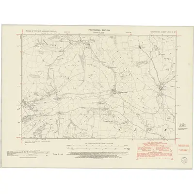 1948 Map of Shropshire LXIX.NW, 1953 Print
